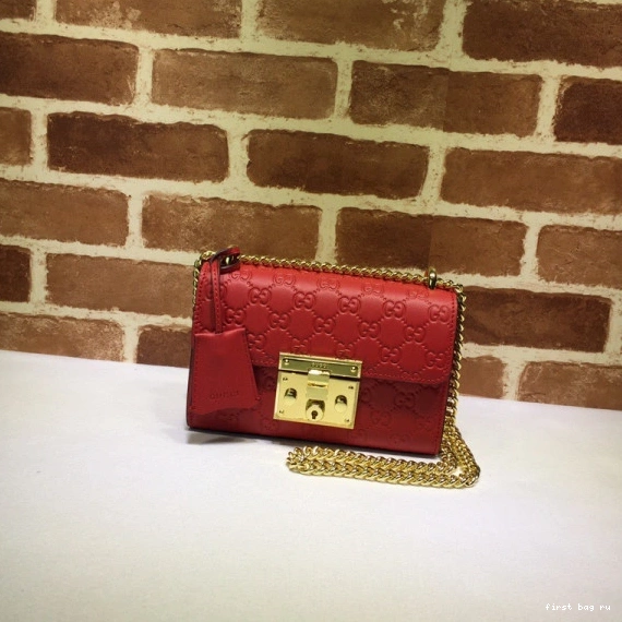 small Signature GUCCI bag Gucci shoulder Padlock 0819